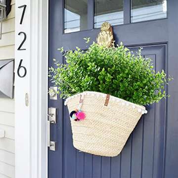 GREENRAIN Artificial Flowers Outdoor Fake Flowers for Decoration UV Resistant No Fade Faux Plastic Plants Garden Porch Window Box Décor (8 Bundles, 1#Green)