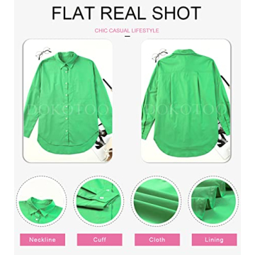 Stylish Dokotoo Cotton Button Down Shirt for Women