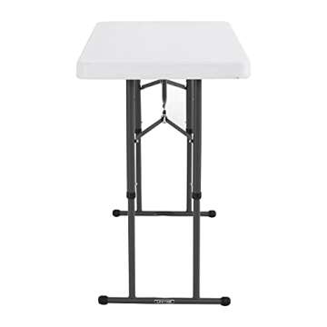 Lifetime Commercial Height Adjustable Folding Utility Table, 4-Foot