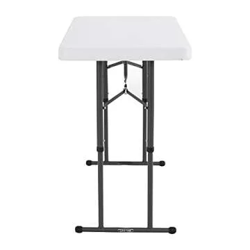 Lifetime Commercial Height Adjustable Folding Utility Table, 4-Foot
