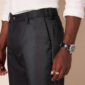 Amazon Essentials Classic-Fit Expandable-Waist Dress Pants