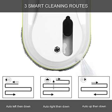 Sophinique Window Cleaner Robot with Auto Water Spray, Window Cleaning Robot Remote Control with 3 Clean Routes, Automatic Cleaner Robot for Outdoor/Indoor Windows