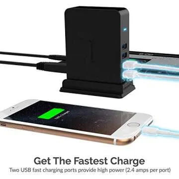 Sabrent 7 Port USB 3.0 Hub & Charging Ports with Adapter