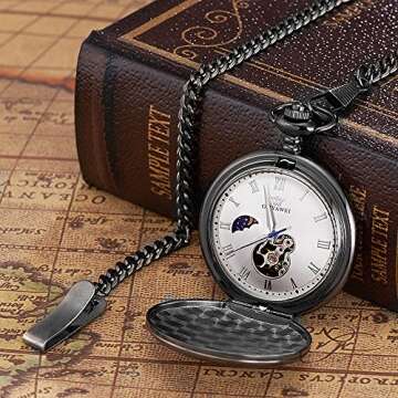 Personalized Mechanical Pocket Watch - Engraved Gift for Him