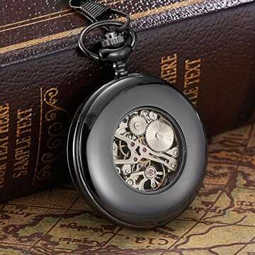 Personalized Mechanical Pocket Watch - Engraved Gift for Him