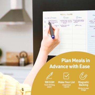 Golden 4Rabbits Meal Planner & Grocery List Magnet