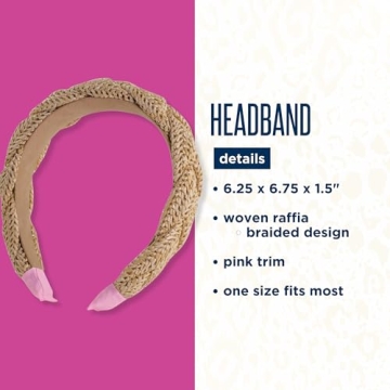 Lilly Pulitzer Women's Headband, Raffia Hair Accessory