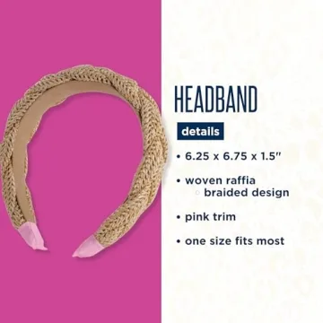 Lilly Pulitzer Women's Headband, Raffia Hair Accessory