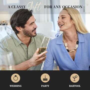 SHOSHIN Stemless Champagne Flutes - Hand-Crafted Elegance