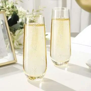 SHOSHIN Stemless Champagne Flutes - Hand-Crafted Elegance