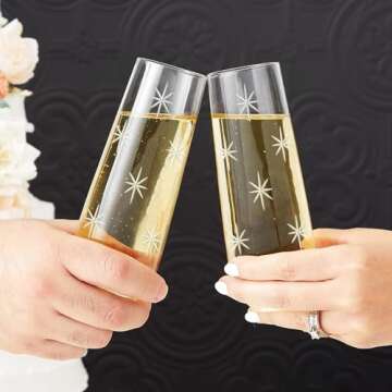 SHOSHIN Stemless Champagne Flutes - Hand-Crafted Elegance