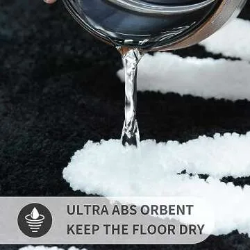 Get Naked Bath Mat, Non-Slip Bathroom Rug, Tufted Area Rug, Slogan Bathroom Rug, Black Bath Mat, Novelty Bath Mat, Absorbent Bath Mat - Black,20"x32"