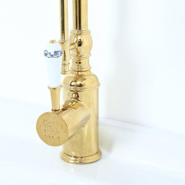 KunMai Gold Kitchen Faucet with Pull Down Sprayer