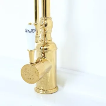 KunMai Gold Kitchen Faucet with Pull Down Sprayer