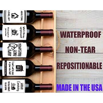 Funny Housewarming Gifts - 5 Wine Labels for House Warming Presents for Couple, New Homeowners or Realtor Gifts - Funny First Time Home Owner Gift Ideas - Housewarming Gifts New Home