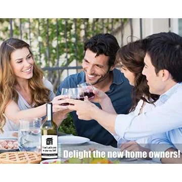 Funny Housewarming Gifts - 5 Wine Labels for House Warming Presents for Couple, New Homeowners or Realtor Gifts - Funny First Time Home Owner Gift Ideas - Housewarming Gifts New Home
