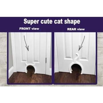 The Kitty Pass Interior cat Door - let Your cat in and Out of Closed Doors, Secure pet Proof gate La...