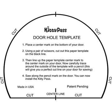 The Kitty Pass Interior cat Door - let Your cat in and Out of Closed Doors, Secure pet Proof gate Latch - for Cats up to 21 lbs