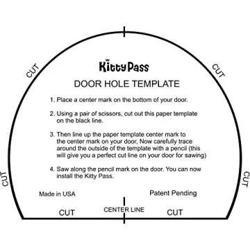 The Kitty Pass Interior cat Door - let Your cat in and Out of Closed Doors, Secure pet Proof gate Latch - for Cats up to 21 lbs