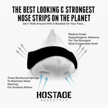 Hostage Tape Nose Strips - Extra Strength for Better Sleep