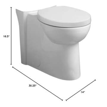 American Standard 3075.120.020 Studio Right-Height Elongated Toilet Bowl - Elevate Comfort & Style