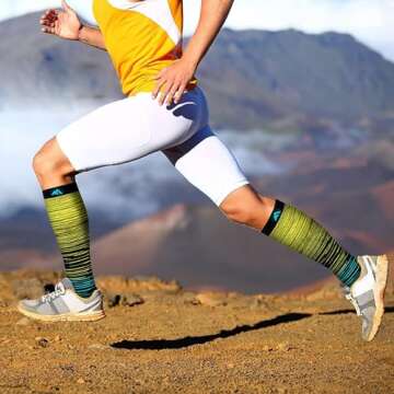 Graduated Compression Socks for Women&Men 5 Pairs Medical 20-30mmhg Knee High Socks Compression Stockings Athletic Socks(Multicoloured 1, Small/Medium(US SIZE))