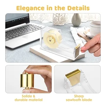 Aibocn Gold Desk Accessories Set for Office Supplies