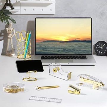 Aibocn Gold Desk Accessories Set for Office Supplies