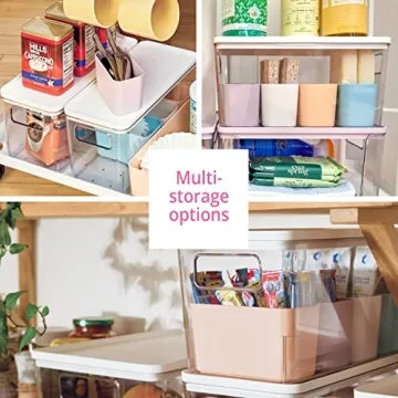 Stylish Recycled Plastic Kitchen Storage Bins Set