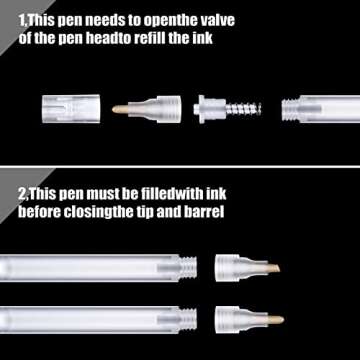 SAVITA Refillable Markers - 5pcs Professional Paint Pens Set