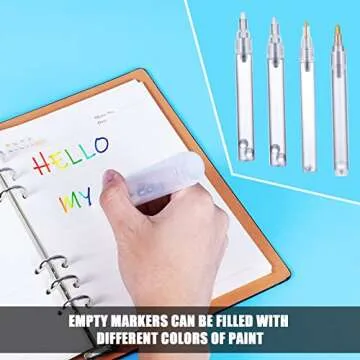 SAVITA Refillable Markers - 5pcs Professional Paint Pens Set