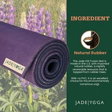 JadeYoga Fusion XW Yoga Mat – Extra thick Yoga Mat with More Cushioning, Home Workout Mat for Men and Women, Premium and Sturdy Exercise Mat with Extra Strong Grip