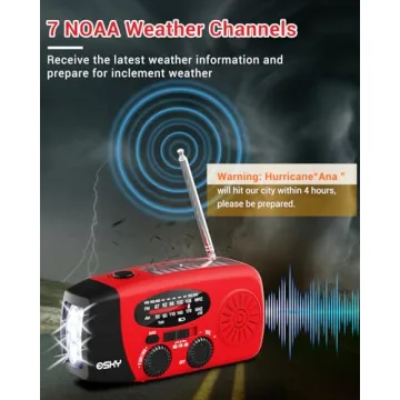 Esky Hand Crank Radio with Flashlight Power Bank