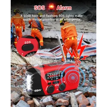 Esky Hand Crank Radio with Flashlight Power Bank