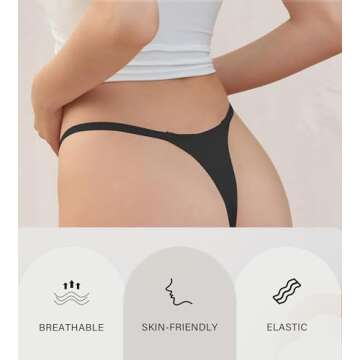 DEANGELMON Seamless G-string Thongs for Women