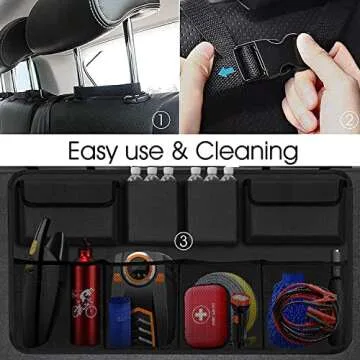 Snuopfy Car Trunk Organizer for Easy Vehicle Storage