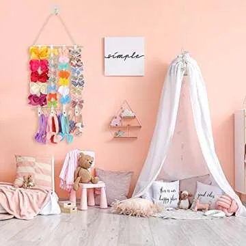 30 Colors Hair Bows and Storage Holder Organizer for Girls