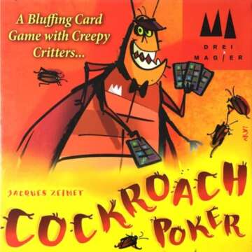 Cockroach Poker Party Game | Bluffing Strategy Card Game for Adults and Kids | Ages 8+ | 3-6 Players...