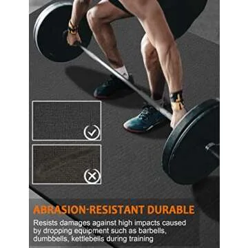 Large 12'x6' Workout Mat for All Fitness Activities