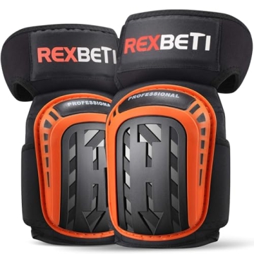 REXBETI Knee Pads for Work, Construction Knee Pads for Men, Heavy Duty Comfortable Anti-slip Foam Ge...