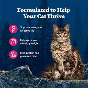 Blue Buffalo Wilderness Natural High-Protein Grain-Free Wet Food for Adult Cats, Salmon Paté, 5.5-oz. Cans, 24 Count