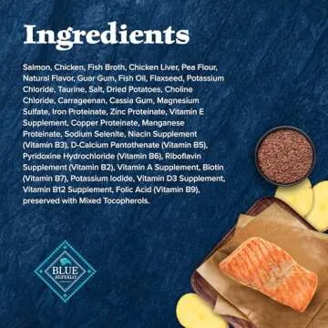 Blue Buffalo Wilderness Natural High-Protein Grain-Free Wet Food for Adult Cats, Salmon Paté, 5.5-oz. Cans, 24 Count