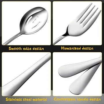 Thenshop 30 Pcs Stainless Steel Serving Utensils Set