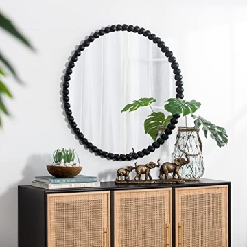 A&B Home Circle Mirror - Elegant 32" Wall Decor