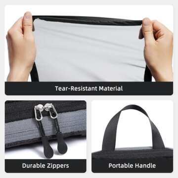 BAGAIL 4 Set/6 Set Ultralight Compression Packing Cubes Packing Organizer for Travel Accessories Luggage Suitcase Backpack(70D FullMesh 6Set Black)