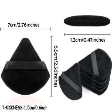 8 Pieces Triangle Powder Puff, Triangle Makeup Puff Pure Cotton Powder Velour Soft Face Makeup Tool ...