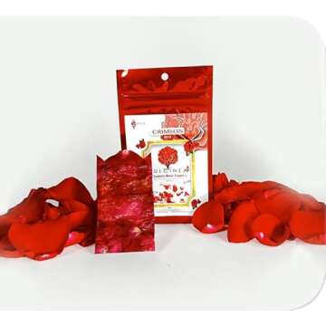 Dulcinea153--2pK - Crimson 007-Red--Luxury Rose Paper I All Natural Rolling Paper I Handmade I Shiraz Full Body Smoke I 003-A-(007)-HGW-21 0