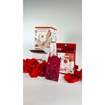 Dulcinea153--2pK - Crimson 007-Red--Luxury Rose Paper I All Natural Rolling Paper I Handmade I Shiraz Full Body Smoke I 003-A-(007)-HGW-21 0