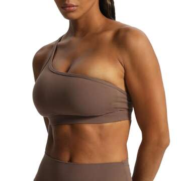 Aoxjox One Shoulder Sports Bra for Ultimate Comfort