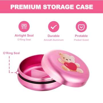 MAICHENG Smell Proof Bag with Combination Lock, Large Smell Proof Containers, Carbon Lined Odor Proof Pouch, Water Resistant, Airtight Zipper, Travel Storage Kit, Pink